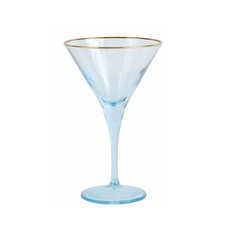 Viva By Vietri Rainbow Martini Glass In Blue