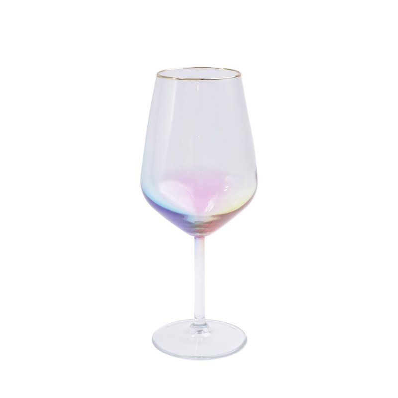 Viva By Vietri Rainbow Wine Glass In Blue