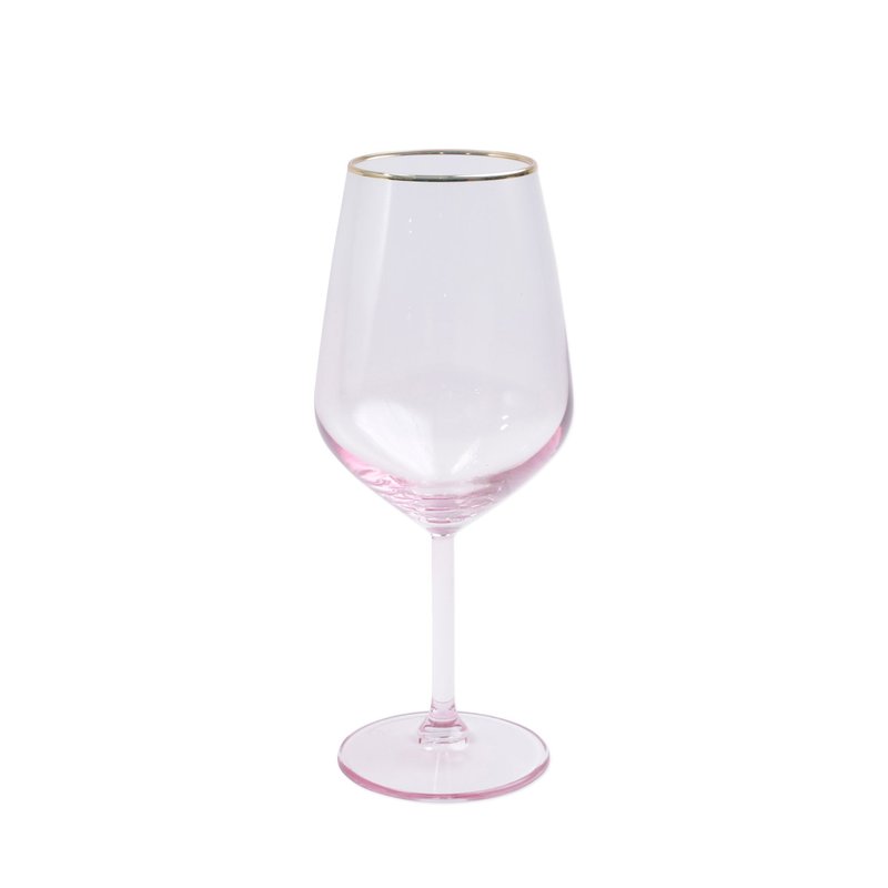 Viva By Vietri Rainbow Wine Glass In Pink