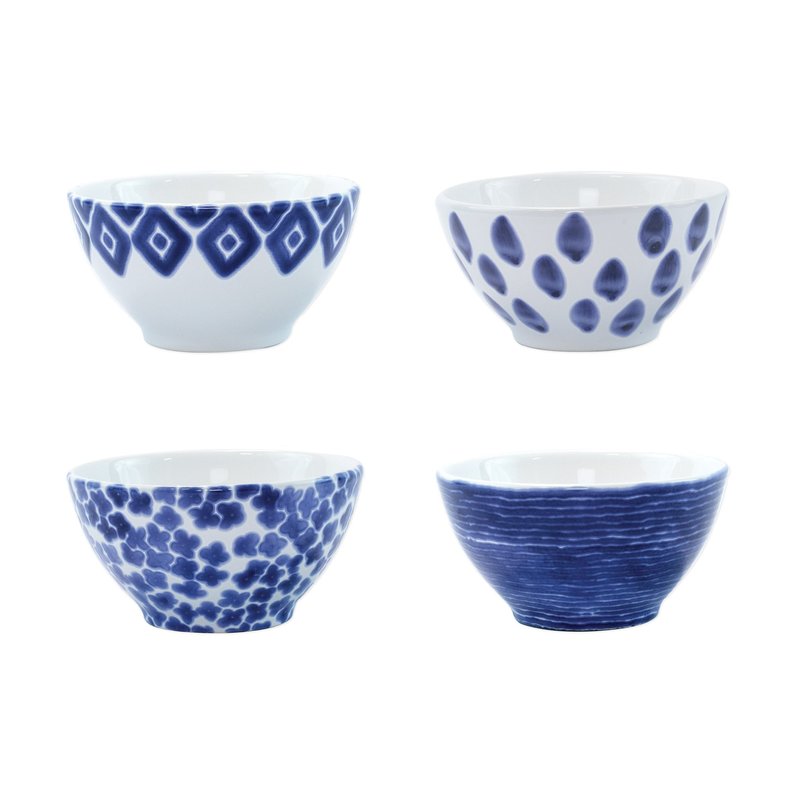 Viva By Vietri Santorini Assorted Cereal Bowls In Blue