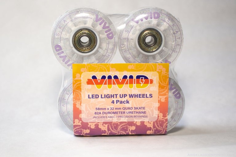 Vivid Skates LED Light Up Roller Skate Wheels - 4 Pack - Multicolor LED