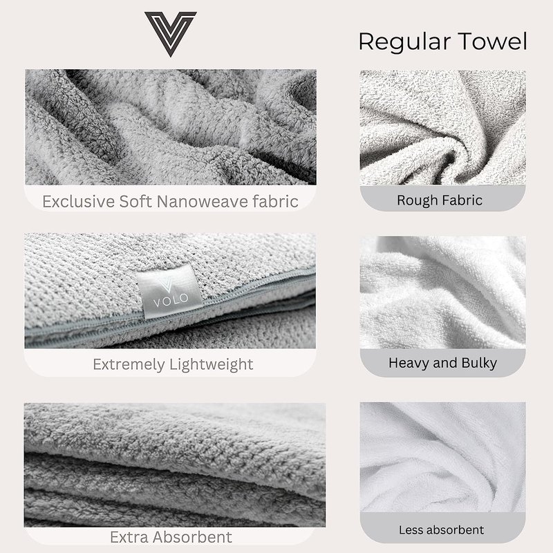 Shop Volo Beauty Body Towel In Grey