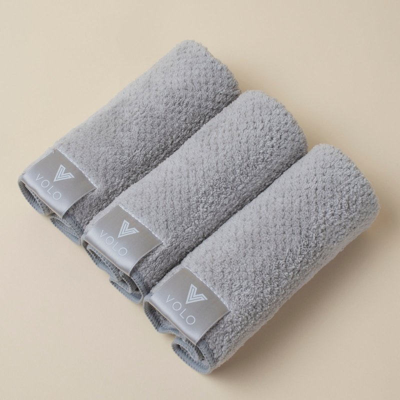 Volo Beauty Face Towel 3 Pk In Grey