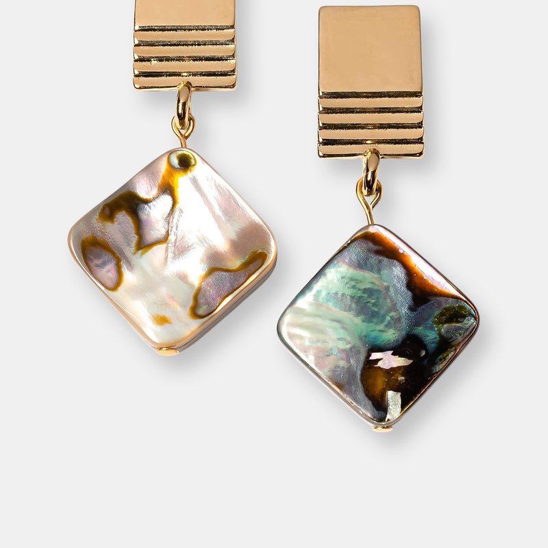 Vue By Sek The Gold Layered Square Collection In Abalone