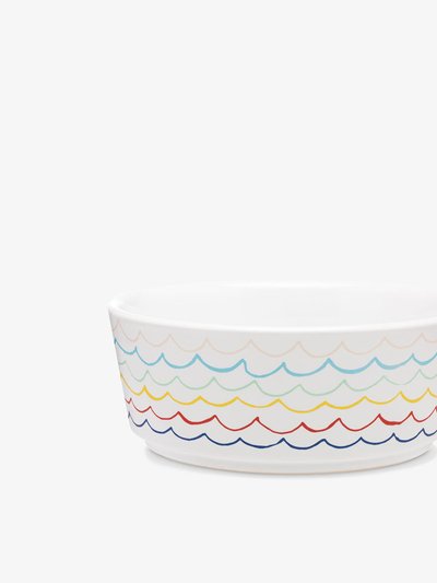 Waggo Sketched Wave Ceramic Dog Bowl product