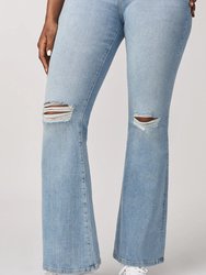 MIA - High Rise Flare Jeans, Burnout