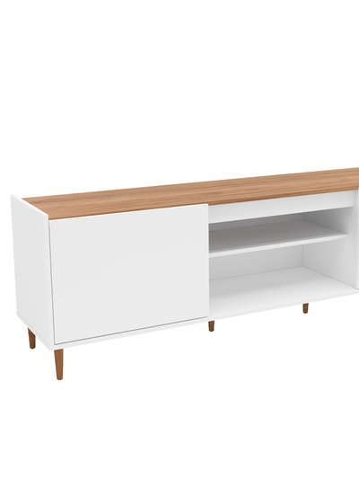 Waylavie Buffalo 70.8 in. White Wood TV Stand With Two Storages product
