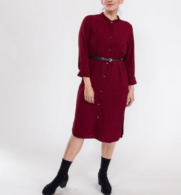 Tonle Bayon Button Up Tunic In Red