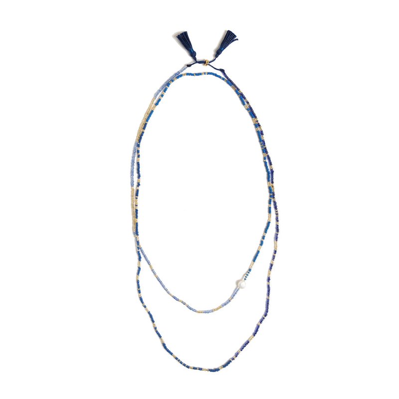 Faire Collection Beachcomber Necklace In Blue