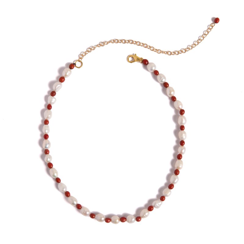 Faire Collection Marina Necklace In Red