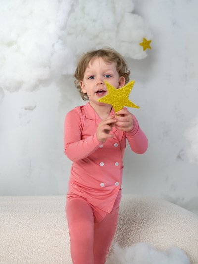 Weekend Made Kid's Blush Beauty Pink Double-Breasted Pajama Set product