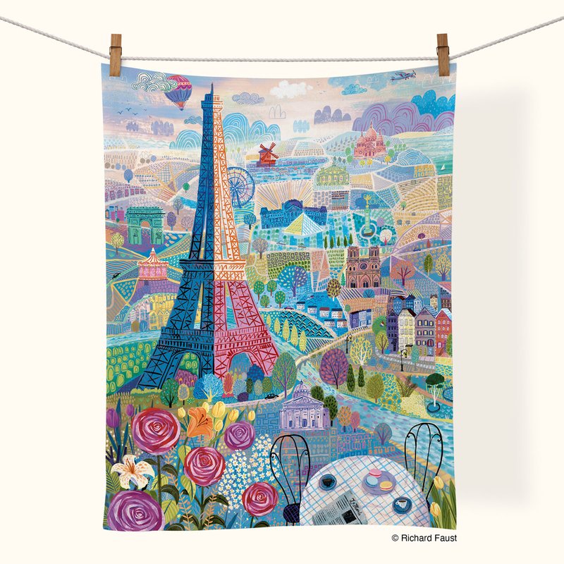 Werkshoppe Paris | Cotton Tea Towel In Multi