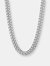 Crucible 12mm Stainless Steel Curb Necklace 24" - White
