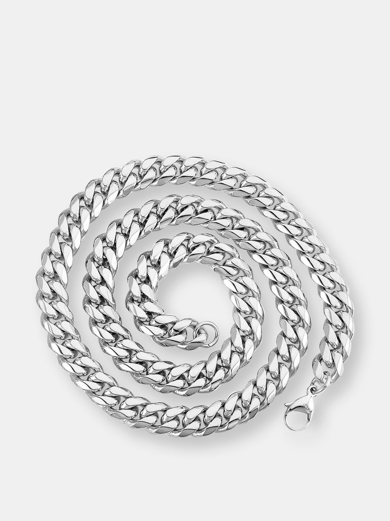 Crucible 12mm Stainless Steel Curb Necklace 24"