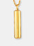 Crucible Men's High Polish Stainless Steel Capsule Pendant - Gold