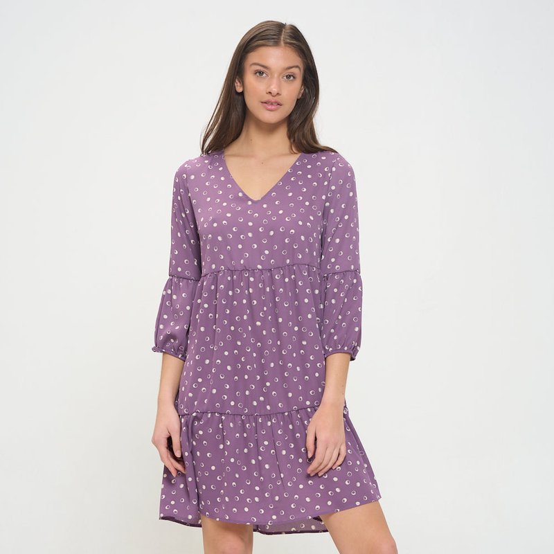 Shop West K Millie V-neck Short Swing Dress In Purple