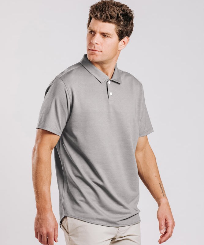 Western Rise Limitless Merino Polo Shirt In Grey