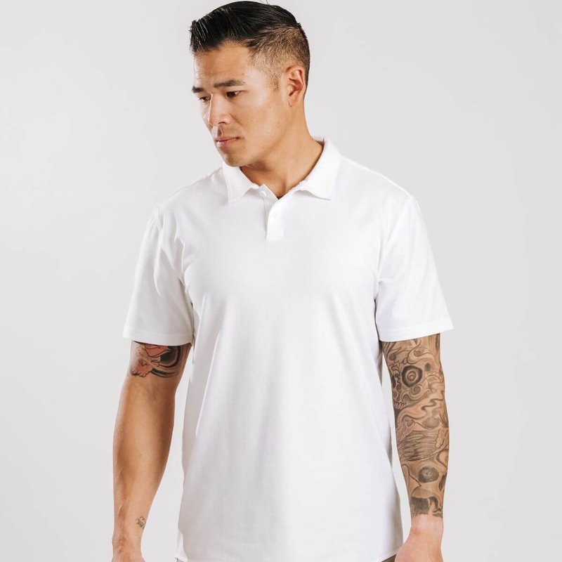 Western Rise X Cotton Polo In White