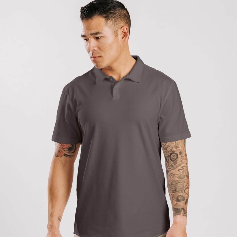Shop Western Rise X Cotton Polo In Grey