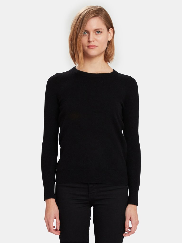 Essential Cashmere Crewneck Sweater - Black