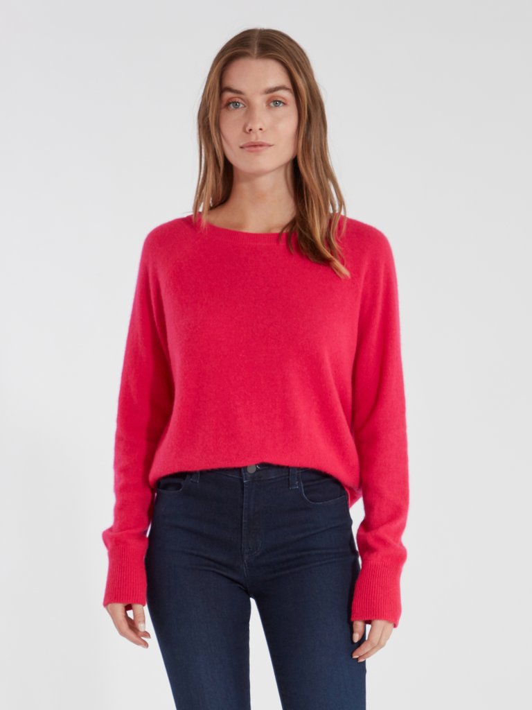 Essential Cashmere Sweatshirt - Neon Magenta