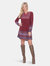 Atarah Embroidered Sweater Dress - Red