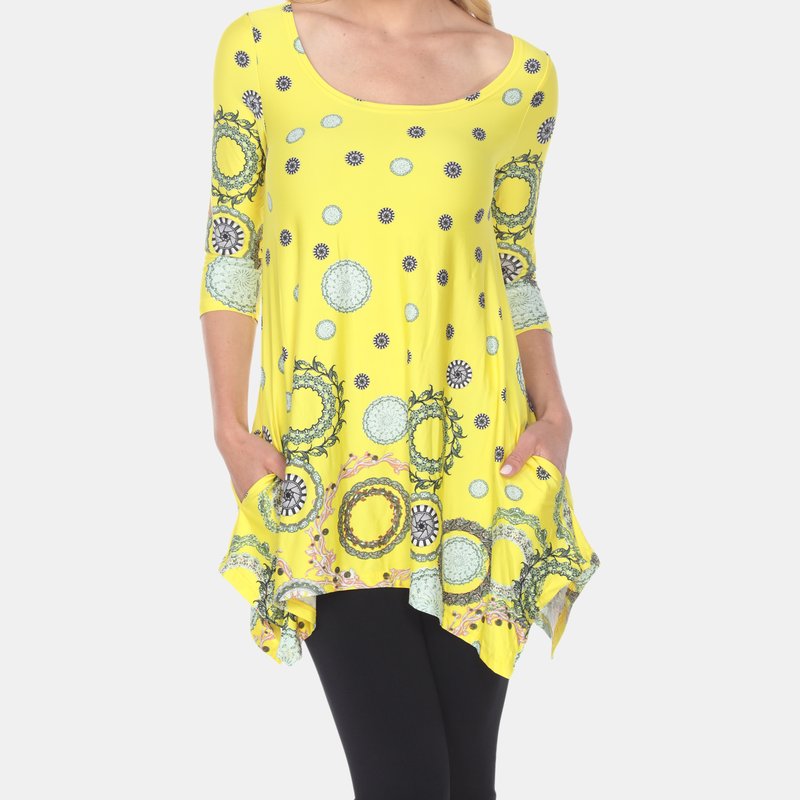 White Mark Erie Tunic Top In Yellow