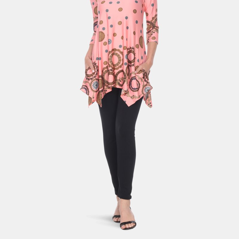 White Mark Erie Tunic Top In Coral