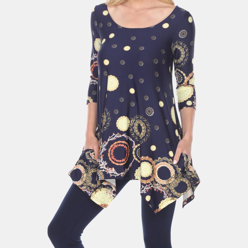 Shop White Mark Erie Tunic Top In Blue