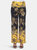 Floral Paisley Printed Palazzo Pants - Black/Gold