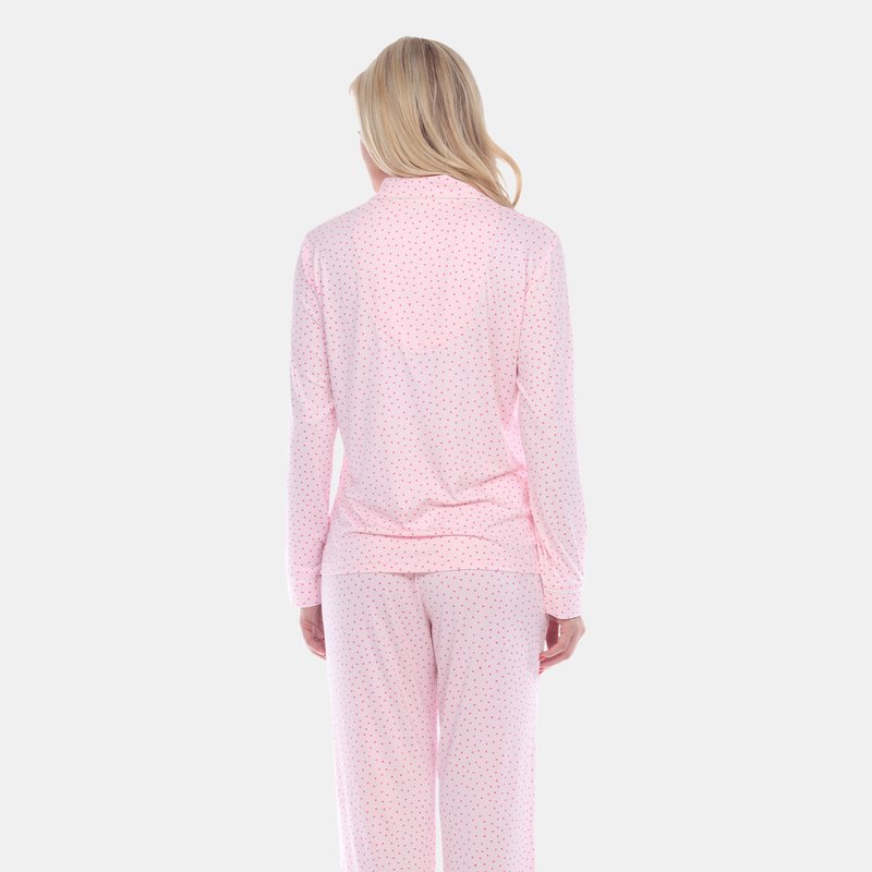 Shop White Mark Long Sleeve Pajama Set In Pink