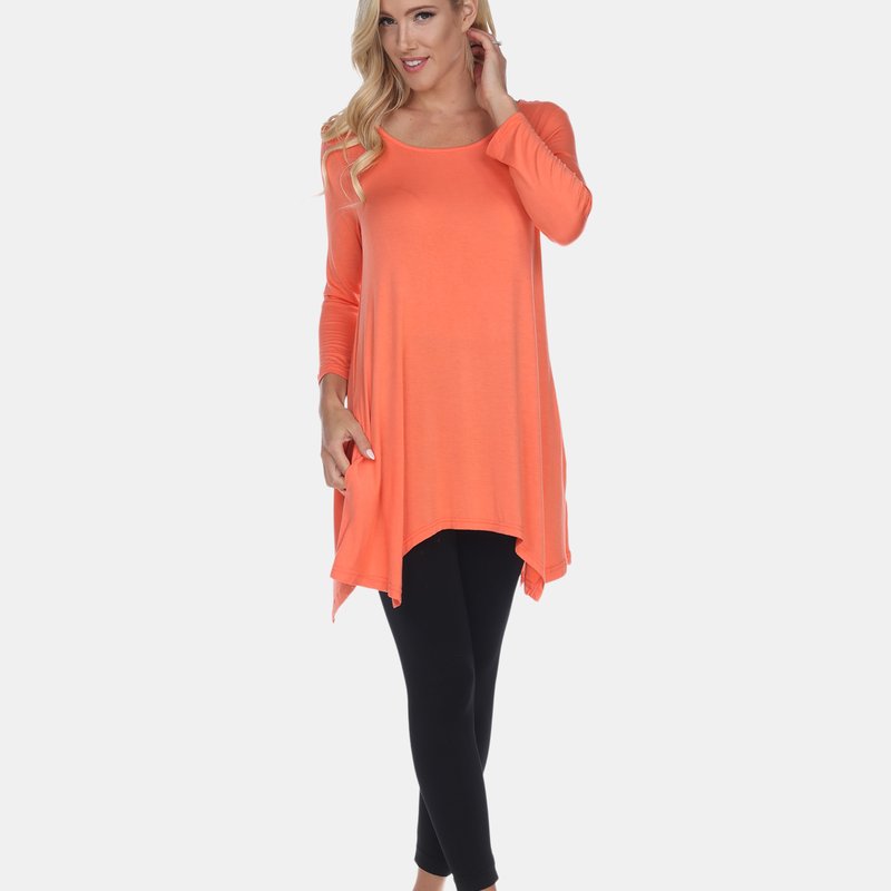 White Mark Makayla Tunic Top In Coral Pink