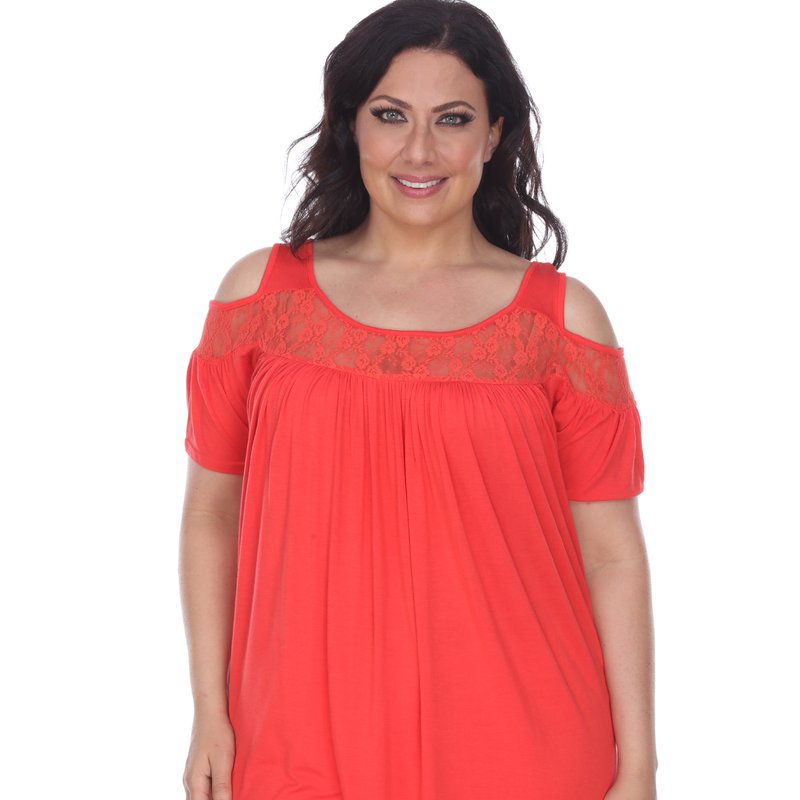 Shop White Mark Plus Bexley Tunic Top In Red