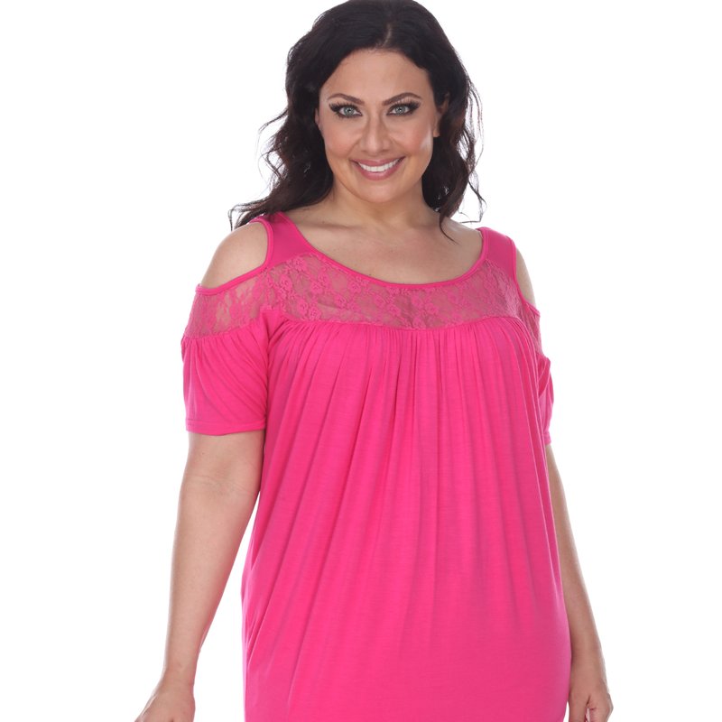 Shop White Mark Plus Bexley Tunic Top In Pink
