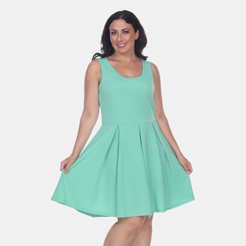 Shop White Mark Plus Crystal Dress In Green