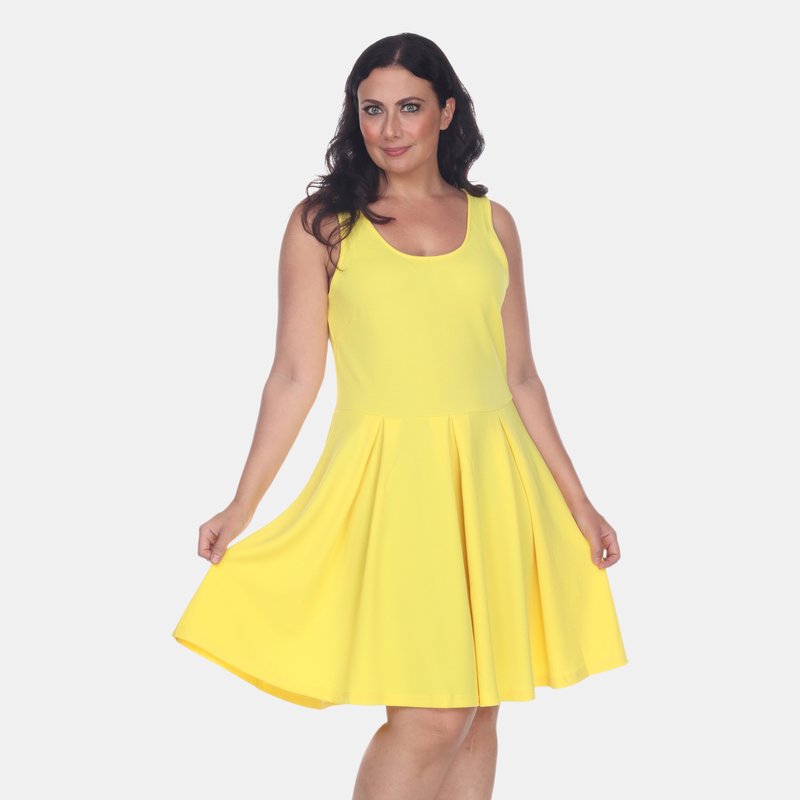 Shop White Mark Plus Crystal Dress In Yellow
