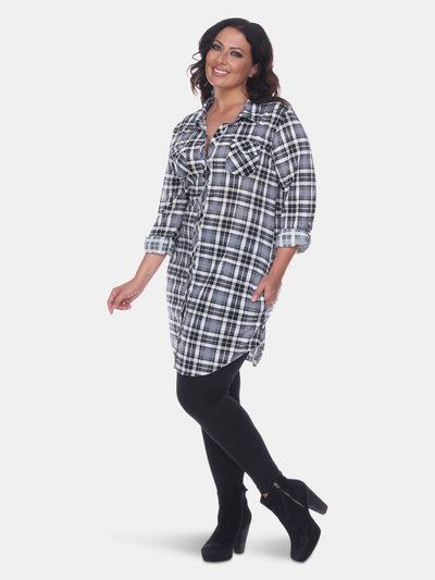 White Mark Plus Piper Stretchy Plaid Tunic product