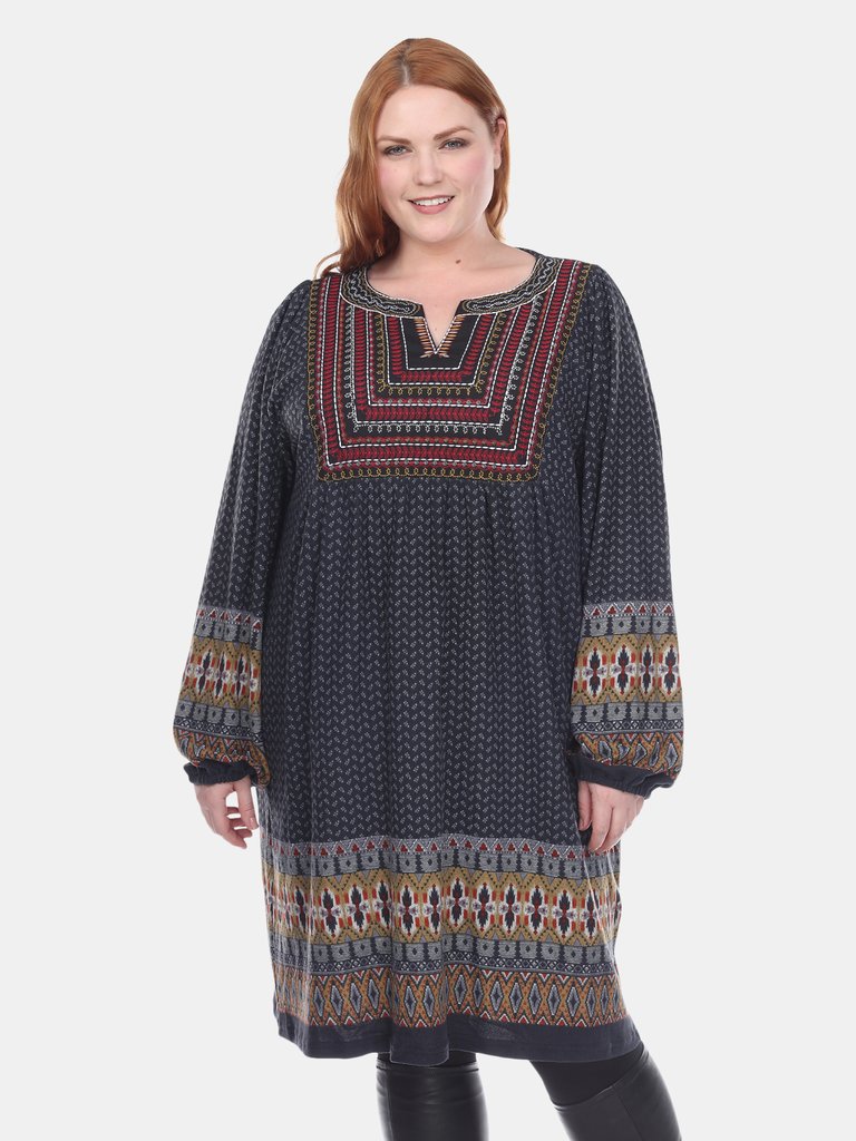 Plus Size Atarah Embroidered Sweater Dress