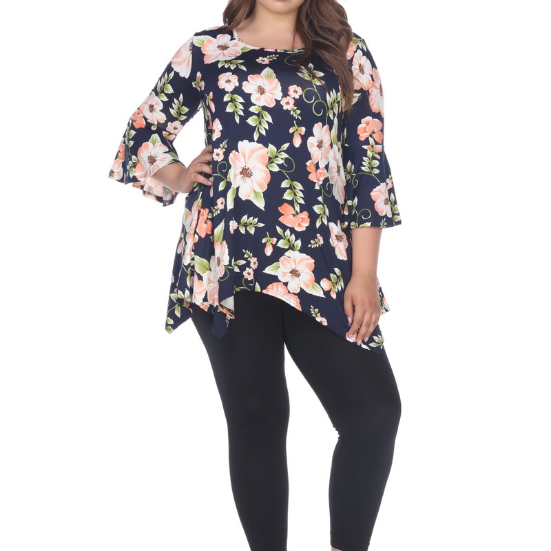 Shop White Mark Plus Size Blanche Tunic Top In Pink