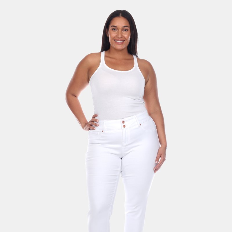 White Mark Plus Size Capri Jeans