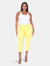 Plus Size Capri Jeans - Yellow