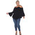 Plus Size Cold Shoulder Ruffle Sleeve Top