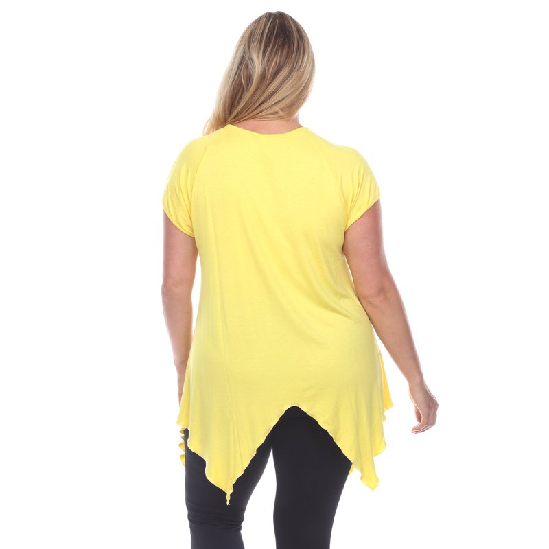 Shop White Mark Plus Size Fenella Tunic Top In Yellow
