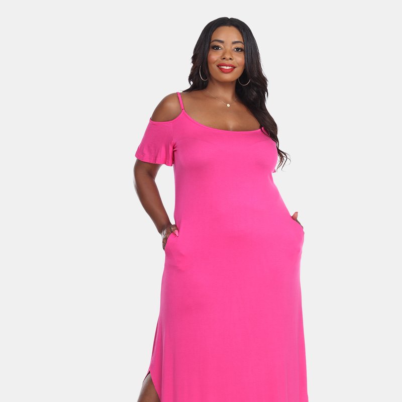 Shop White Mark Plus Size Lexi Maxi Dress In Pink