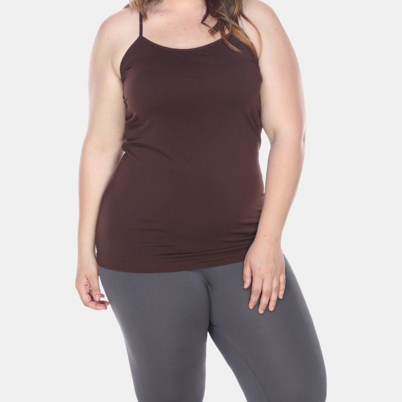 White Mark Plus Size Tank Top In Brown
