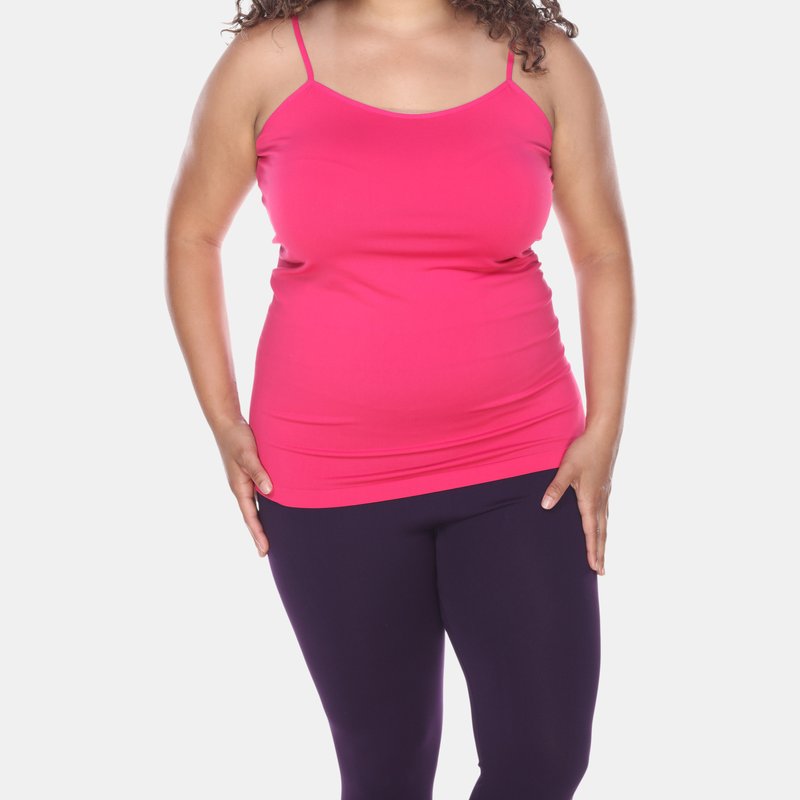 White Mark Plus Size Tank Top In Pink