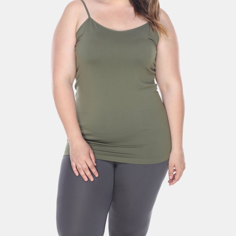 White Mark Plus Size Tank Top In Green