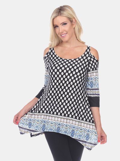 White Mark Printed Cold Shoulder Tunic product