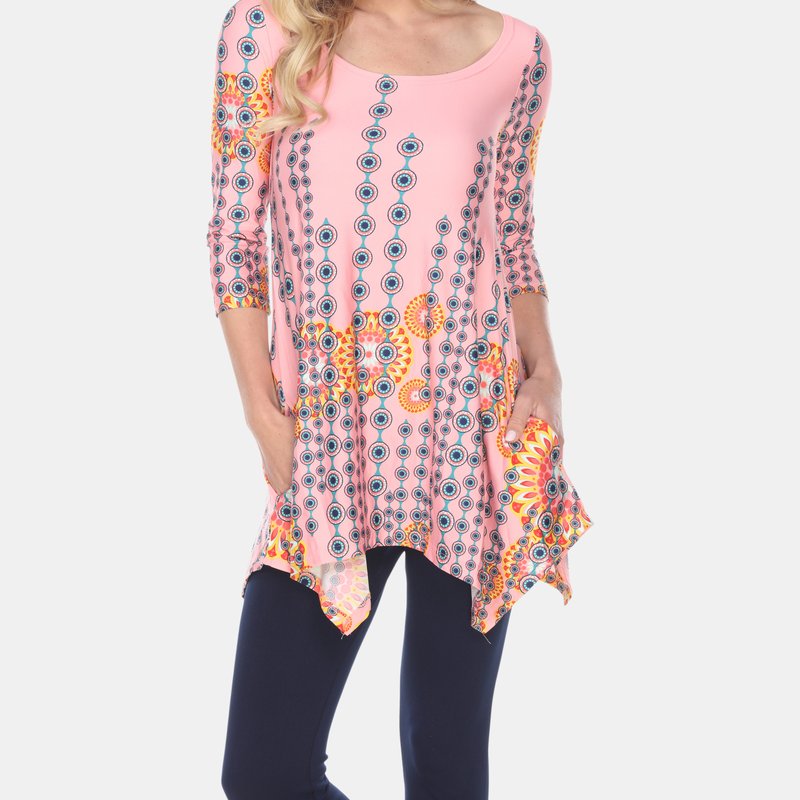 White Mark Rella Tunic Top In Pink