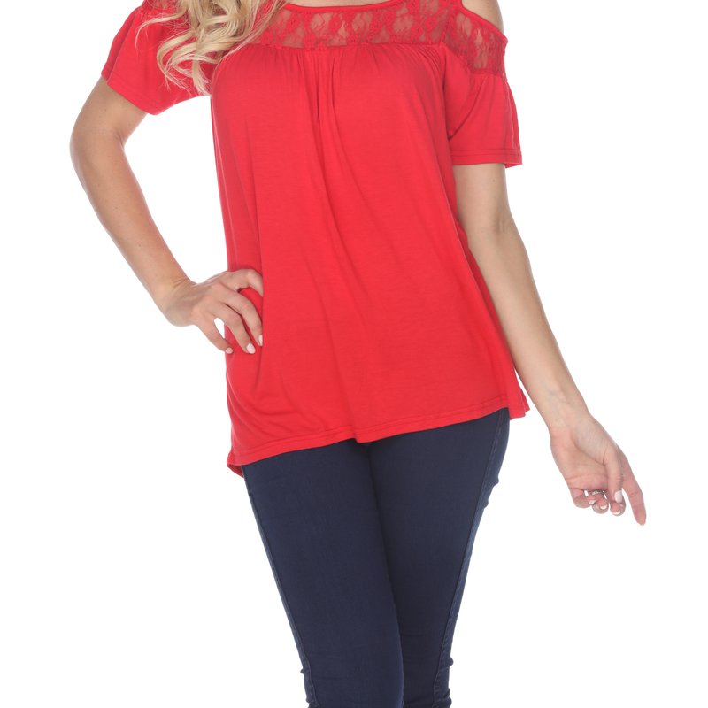 White Mark Women's Bexley Tunic Top In Red